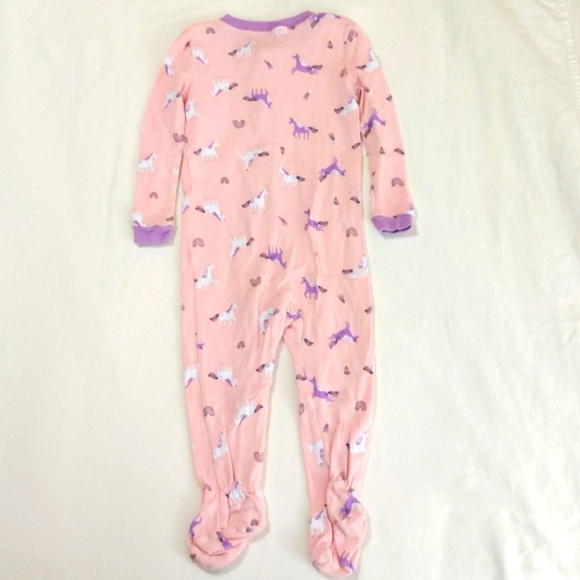 joe fresh unicorn cotton snap footie sleeper pajamas 18-24 months baby girl - Picture 5 of 6